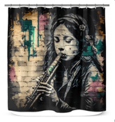 Breathing Life Into Music Shower Curtain - Beyond T-shirts